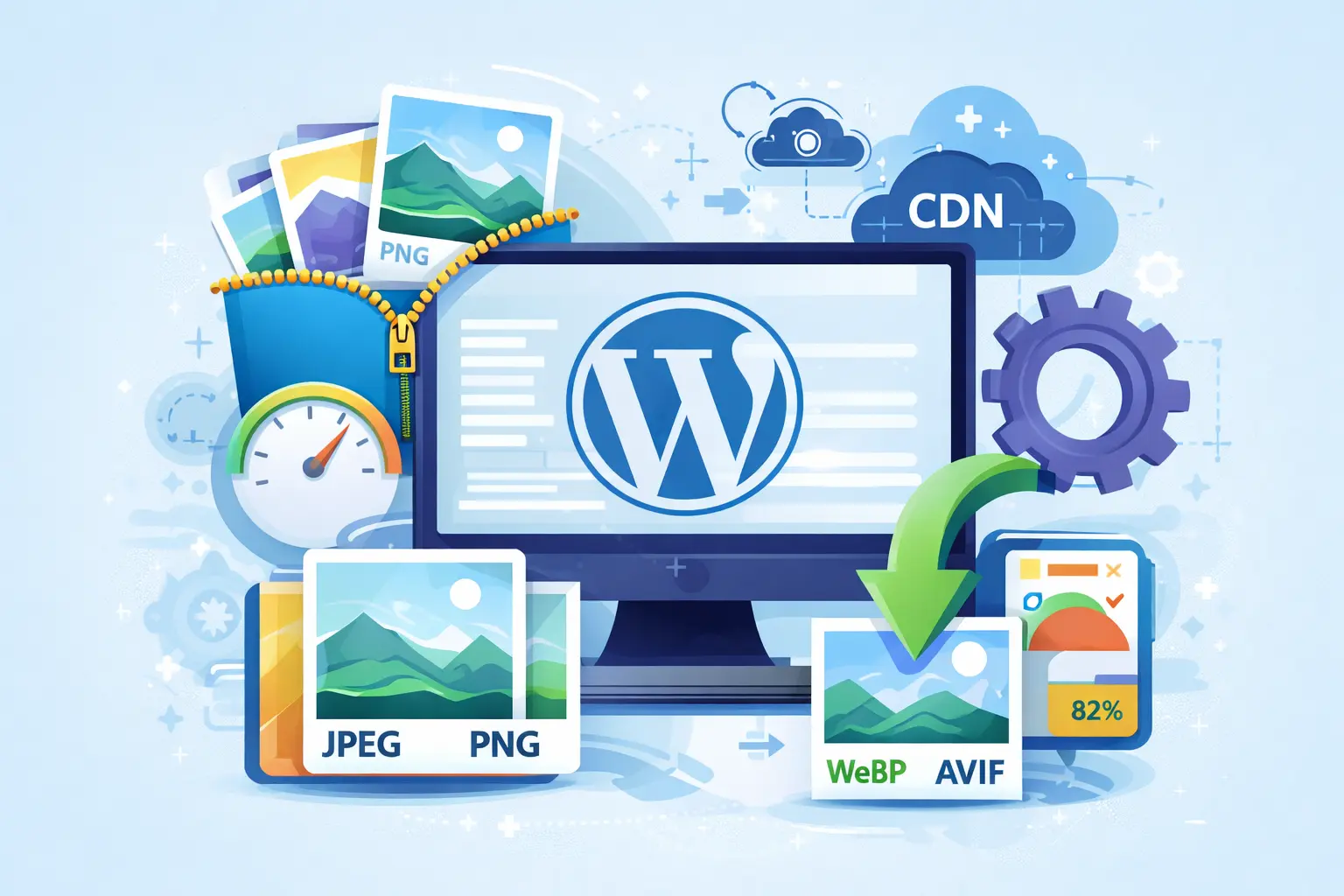 Compressão imagens Wordpress