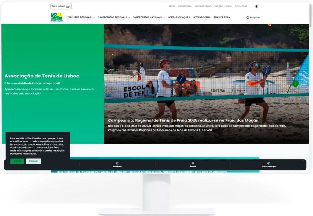 Novo portal web da Associação Ténis de Lisboa