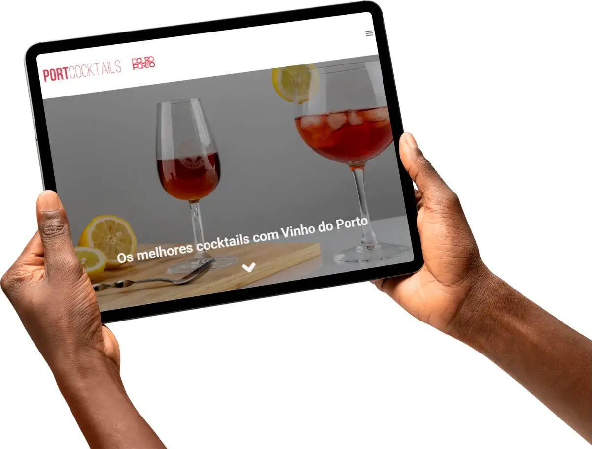 Landing Page Port Cocktails, Projeto Inbound Marketing IVDP